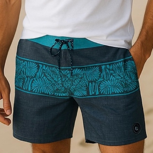 Lost Enterprises Teal Gray Black Boardshorts - Picture 1 of 8